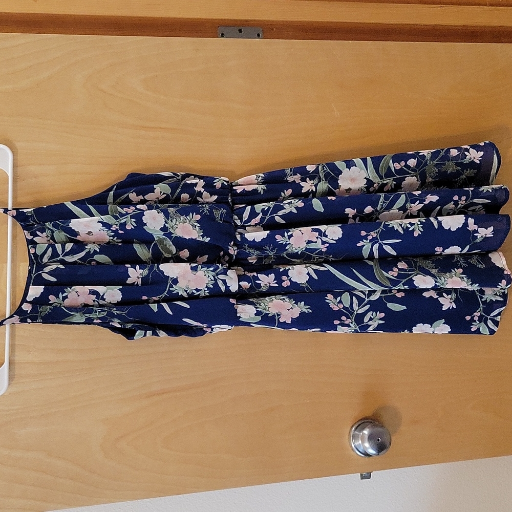Blue Rain Navy Floral Size M Dress